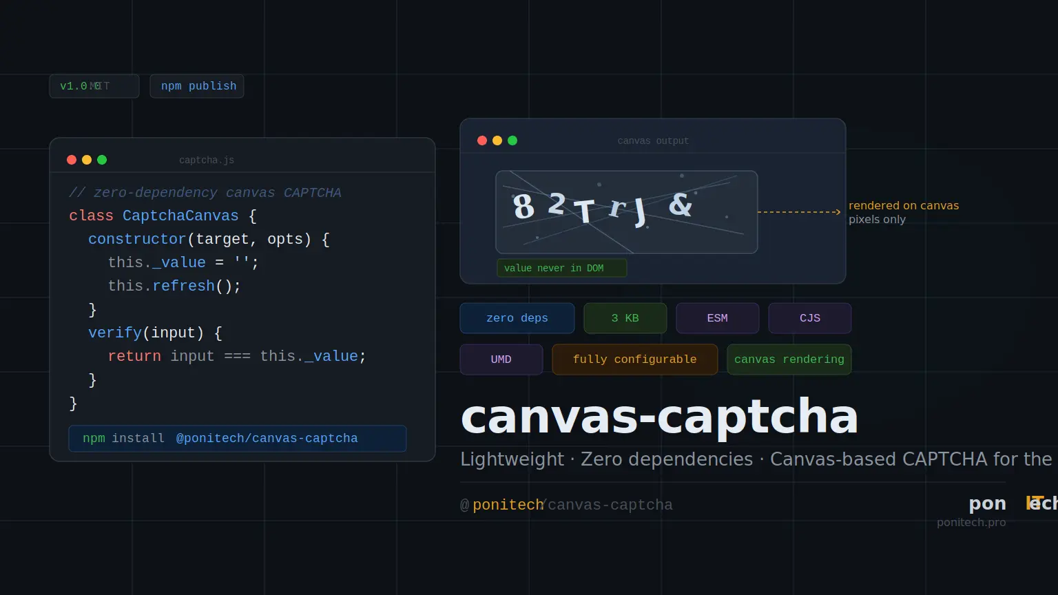 How I Built and Published My First npm Package — canvas-captcha