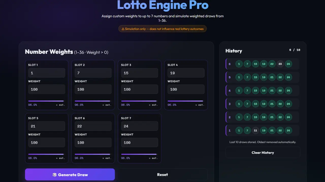 Lotto engine pro