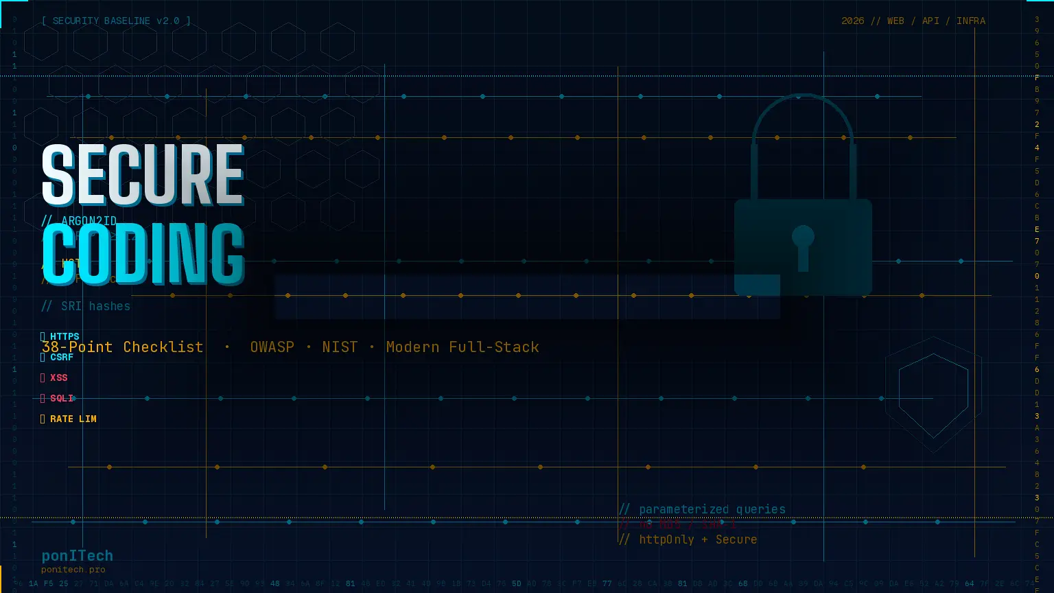 Secure Coding Checklist for Web Developers