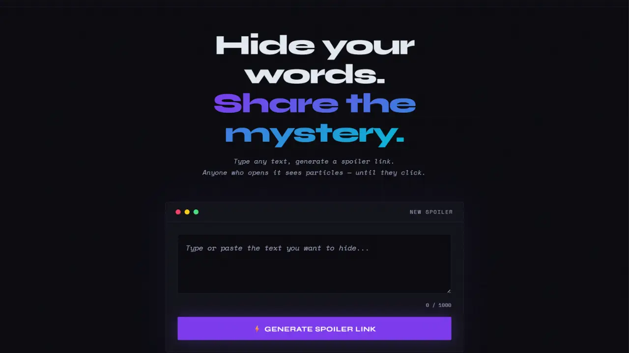 Spoiler link generator